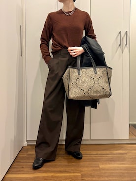 「アイテム（チェスターコート）」を使った、おけいさん（レディース・159cm）の秋コーディネート