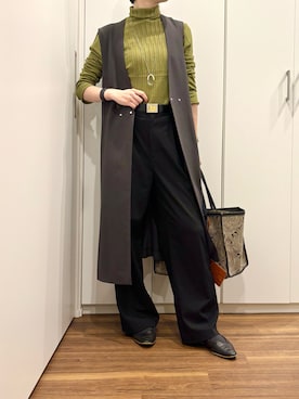 「アイテム（パンプス）」を使った、おけいさん（レディース・159cm）の秋コーディネート