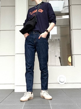 「United Athle（ユナイテッドアスレ）のアイテム」を使った、おけいさん（レディース・159cm）の秋コーディネート