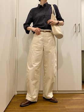 「アイテム（ローファー）」を使った、OKEIさん（骨格ナチュラル・レディース・159cm）の夏コーディネート
