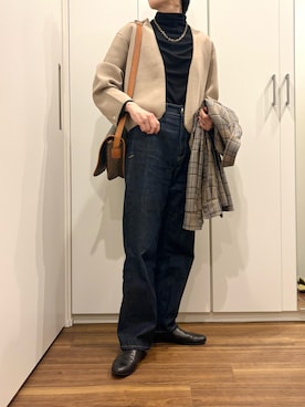 「MARGARET HOWELL（マーガレットハウエル）のアイテム」を使った、おけいさん（レディース・159cm）の冬コーディネート