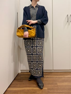 「骨格ナチュラル」｜おけいさん（レディース・159cm）の冬コーディネート