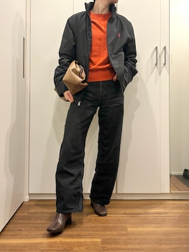 「アイテム（クラッチバッグ）」を使った、おけいさん（レディース・159cm）の秋コーディネート