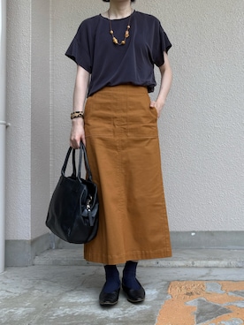 「アイテム（パンプス）」を使った、みみ助さん（レディース・159cm）の夏コーディネート