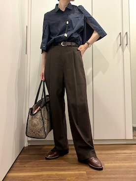 「A VACATION（アヴァケーション）のアイテム」を使った、おけいさん（レディース・159cm）の夏コーディネート