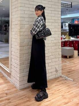 「厚底」｜くるみさん（レディース・162cm）の夏コーディネート