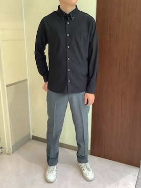 「黒シャツ」｜TOKYOSHIRTS札幌平岡店さん（メンズ・178cm）の夏コーディネート