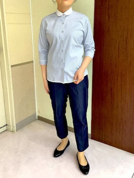 「東京シャツ」｜TOKYOSHIRTS札幌平岡店さん（レディース・161cm）の春コーディネート