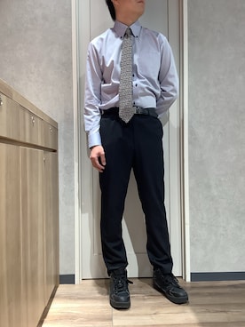 「TOKYO SHIRTS（トウキョウシャツ）のアイテム（ネクタイ）」を使った、TOKYOSHIRTS札幌平岡店さん（メンズ・178cm）の春コーディネート