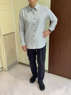 「アイテム（ビジネスシャツ）」を使った、TOKYOSHIRTS札幌平岡店さん（レディース・158cm）の秋コーディネート