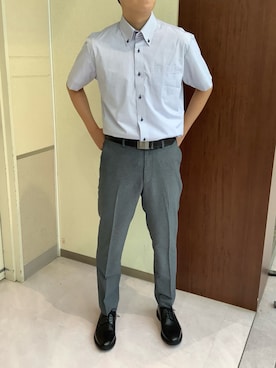 「ビジネススタイル」｜TOKYOSHIRTS札幌平岡店さん（メンズ・178cm）の夏コーディネート