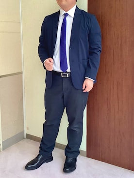 「TOKYO SHIRTS（トウキョウシャツ）のアイテム（ネクタイ）」を使った、TOKYOSHIRTS札幌平岡店さん（メンズ・169cm）の春コーディネート