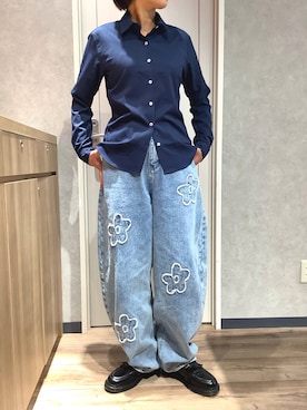 「TOKYO SHIRTS（トウキョウシャツ）のアイテム（ビジネスシャツ）」を使った、TOKYOSHIRTS札幌平岡店さん（メンズ・179cm）の春コーディネート