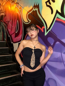 「アイテム（メガネ、その他）」を使った、TIJN さん（レディース・160cm）の秋コーディネート