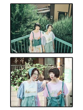 「アイテム（メガネ、グリーン系）」を使った、TIJN さん（レディース・160cm）の秋コーディネート