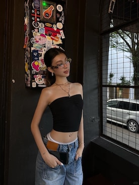 「アイテム（メガネ、その他）」を使った、TIJN さん（レディース・160cm）の秋コーディネート