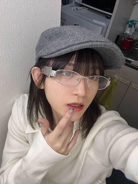 「アイテム（メガネ）」を使った、TIJN さん（レディース・160cm）の夏コーディネート