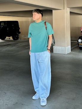 「BAYFLOW（ベイフロー）のアイテム（パンツ）」を使った、Takashi Satoさん（メンズ・177cm）の春コーディネート