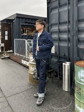 「BEN DAVIS（ベンデイビス）のアイテム（スウェット、グレー系）」を使った、Takashi Satoさん（メンズ・177cm）の冬コーディネート