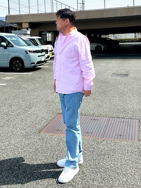 「AZUL（アズール）のアイテム」を使った、Takashi Satoさん（メンズ・177cm）の春コーディネート