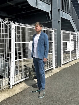 「AZUL（アズール）のアイテム」を使った、Takashi Satoさん（メンズ・177cm）の冬コーディネート