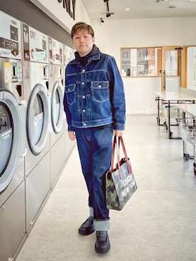 「COACH（コーチ）のアイテム」を使った、Takashi Satoさん（メンズ・177cm）の冬コーディネート