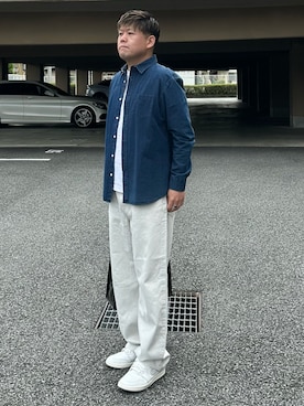 「Banana Republic（バナナリパブリック）のアイテム」を使った、Takashi Satoさん（メンズ・177cm）の春コーディネート