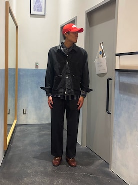 「アイテム（デニムジャケット）」を使った、yoshimitsu6さん（メンズ・181cm）の秋コーディネート