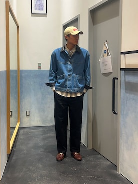 「アイテム（デニムジャケット）」を使った、yoshimitsu6さん（メンズ・181cm）の秋コーディネート