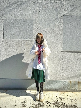 「アイテム（スカート）」を使った、朝日asahiさん（レディース・163cm・10代）の秋コーディネート