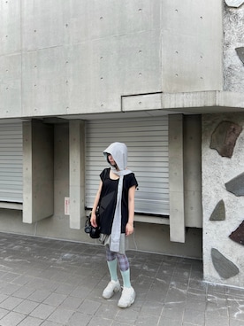 「アイテム（オールインワン・サロペット）」を使った、朝日asahiさん（レディース・163cm）の秋コーディネート