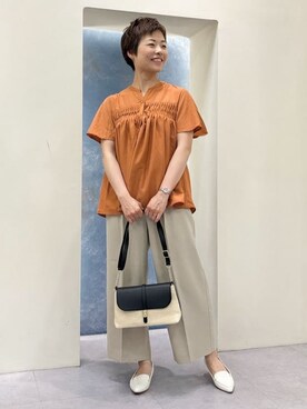 「アイテム（その他シューズ、ホワイト系）」を使った、rk03170613さん（レディース・161cm）の夏コーディネート