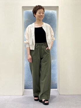 「Lee（リー）のアイテム（その他パンツ）」を使った、rk03170613さん（レディース・161cm）の春コーディネート