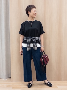 「Lee（リー）のアイテム（バッグ）」を使った、rk03170613さん（レディース・161cm）の秋コーディネート