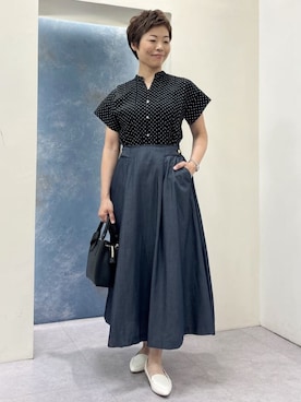 「アイテム（その他シューズ、ホワイト系）」を使った、rk03170613さん（レディース・161cm）の夏コーディネート