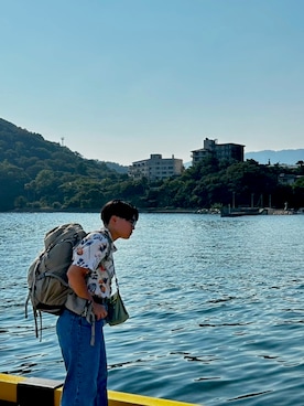 「karrimor（カリマー）のアイテム（バックパック/リュック）」を使った、tomatomamohejiさん（レディース・162cm）の夏コーディネート