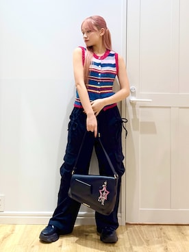 「MILKFED.（ミルクフェド）のASYMMETRY FLAP BAG（ショルダーバッグ）」を使った、yuriiさん（レディース・155cm・10代）の秋コーディネート