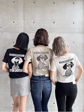 「GYDA（ジェイダ）のサイドラインスウエットスカートライクショートパンツ（スカート）」を使った、yumikoさん（レディース・170cm）の夏コーディネート