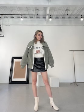 「GYDA（ジェイダ）のアイテム（ジャケット/アウター）」を使った、yumikoさん（レディース・170cm）の秋コーディネート