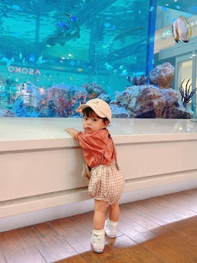 「アイテム（その他ベビーウェア）」を使った、ninaさん（キッズ・80cm）の夏コーディネート