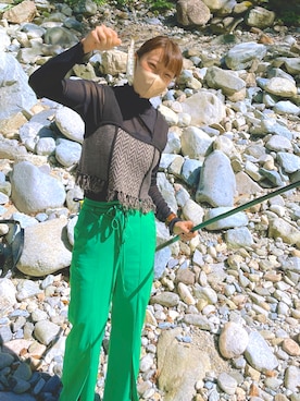「linkのアイテム（パンツ、グリーン系）」を使った、marian *さん（レディース）の秋コーディネート