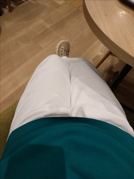 「JEANASIS（ジーナシス）のレースアップスニーカーブーツ/182863（ブーツ）」を使った、momono1020さん（レディース・156cm）の冬コーディネート