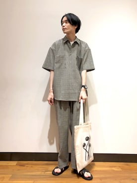 「URBAN RESEARCH（アーバンリサーチ）のアイテム（トートバッグ）」を使った、バンドウさん（メンズ・173cm）の夏コーディネート