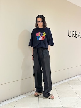 「URBAN RESEARCH（アーバンリサーチ）のアイテム（Tシャツ/カットソー）」を使った、バンドウさん（メンズ・173cm）の夏コーディネート