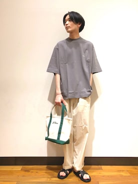 「Scye（サイ）のアイテム（Tシャツ/カットソー）」を使った、バンドウさん（メンズ・173cm）の夏コーディネート