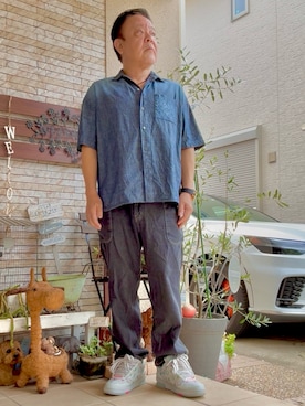 「アイテム（パンツ）」を使った、かつさん（メンズ・174cm・50代）の夏コーディネート