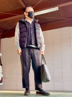 「アイテム（パンツ）」を使った、かつさん（メンズ・174cm・60代）の冬コーディネート