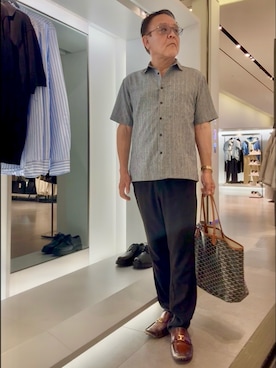 「H&M（エイチ・アンド・エム）のアイテム（パンツ）」を使った、かつさん（メンズ・174cm）の夏コーディネート