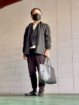 「アイテム（ナイロンジャケット）」を使った、かつさん（メンズ・174cm）の冬コーディネート