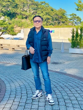 「アイテム（パンツ）」を使った、かつさん（メンズ・174cm・60代）の秋コーディネート